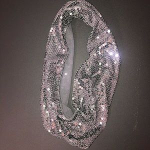 Silver Sequin Infinity Scarf
